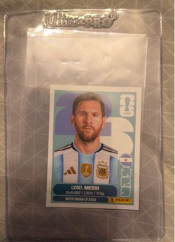 2026 World Cup panini Messi sticker, album and other stickers.
