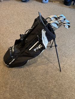PING Eye2 8pc Iron Set 4-W and SW  Stiff Flex Steel Shafts LH Men's w/Ping Bag