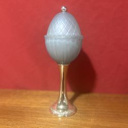 vintage Avon Regence Candle Holder and Egg Decanter. 