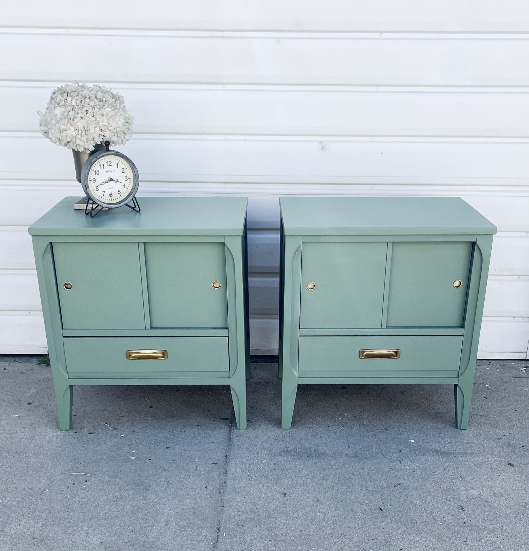 Pair of Vintage Wood Nightstands