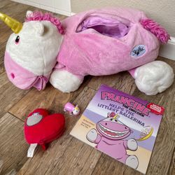 STUFFIES Prancine The Unicorn Plush Pockets -20”