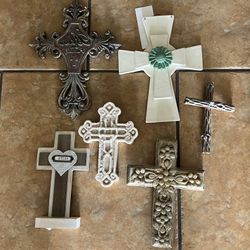 Set Of 6 Decorative Crosses