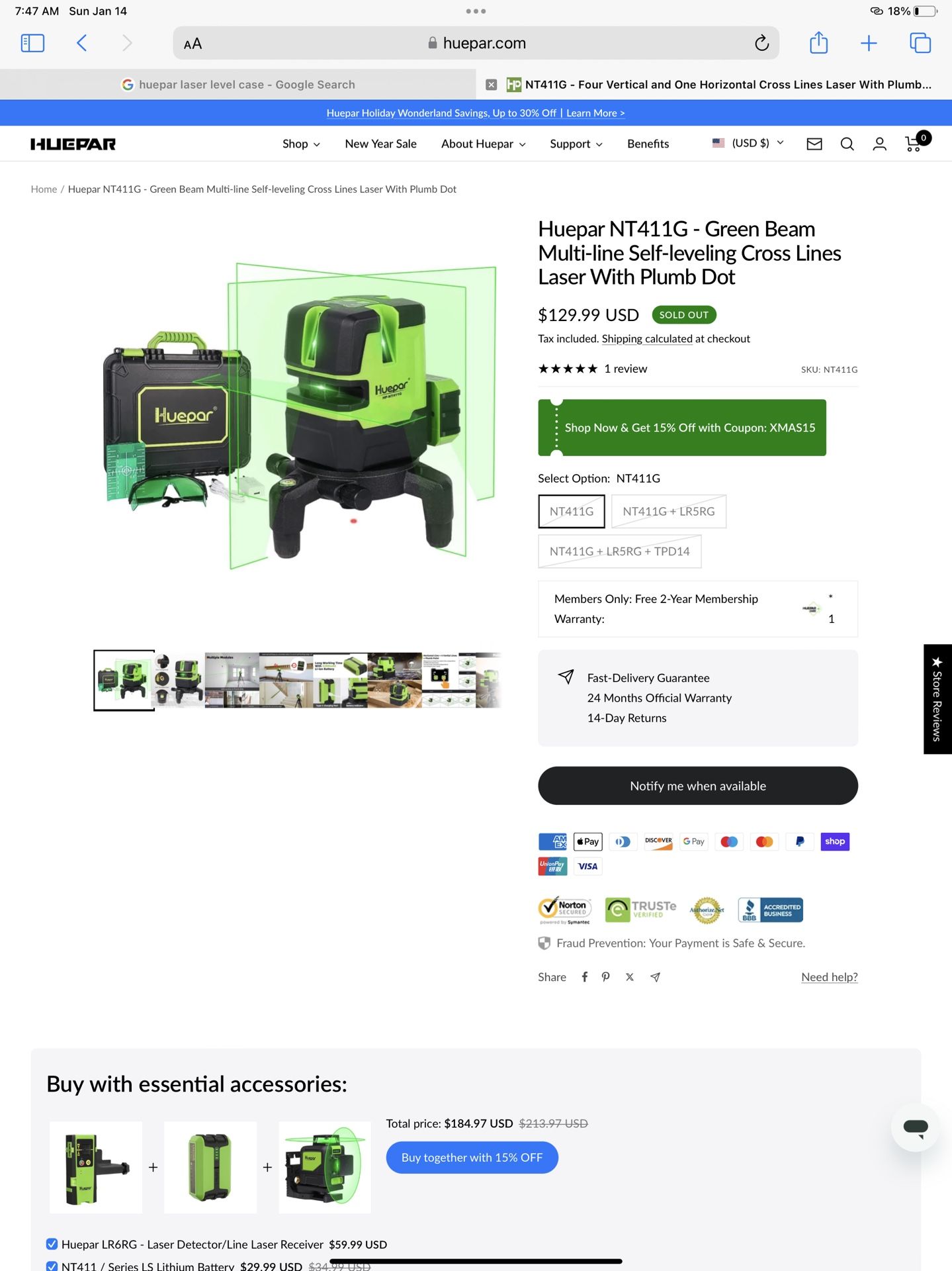 Multiple Line Self Leveling Laser
