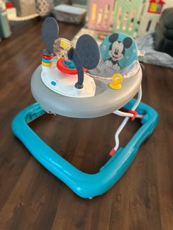 Clean Bright Starts Mickey Mouse Baby Walker with Activity Bar