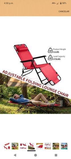 Adjustable Folding Outdoor Lounge Chair