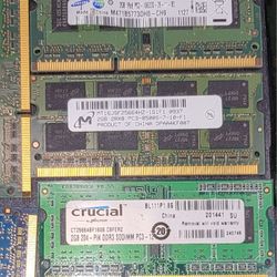 Laptop RAM  (Various Sizes And Form Factors)