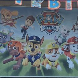 Paw Patrol Back Drop And Banner