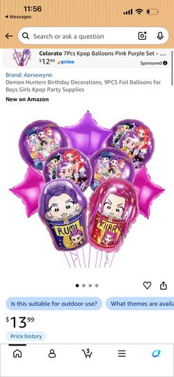 Kpop Demon Hunters Birthday Balloons