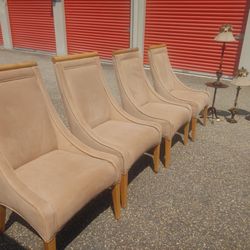 Four Dining Room Chairs- Champagne Color
