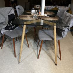 MCM Glass Top Table
