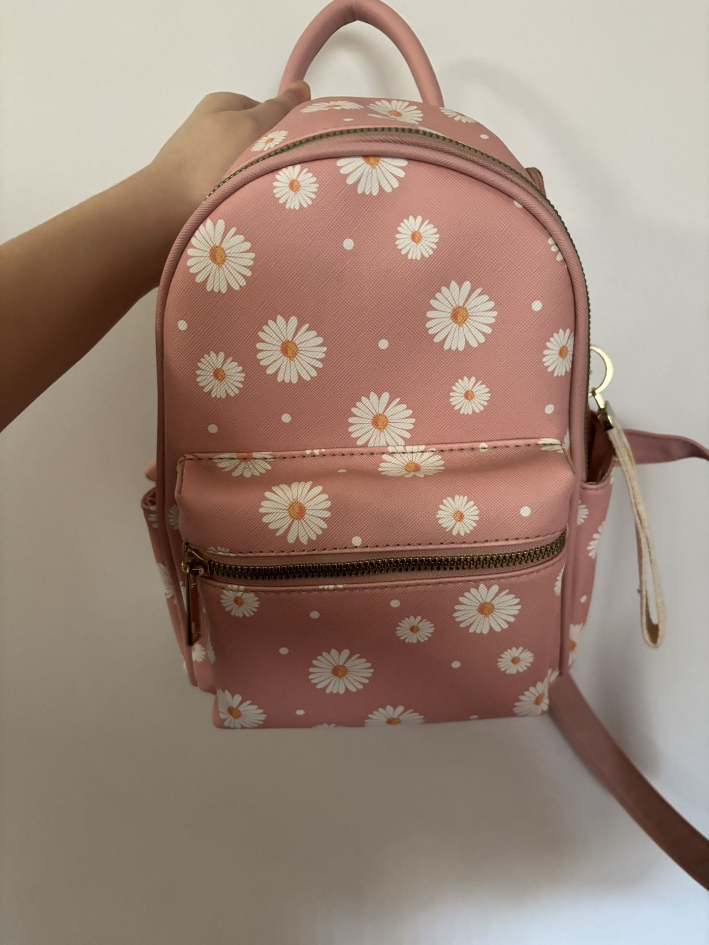 Pink Flower Mini Backpack