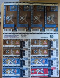 Seattle Mariners Vintage Playoff & World Series Phantom Tickets – 1996, 1997 & 2003