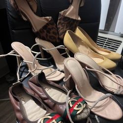 Various Shoes Heels Flats Gucci Leopard 