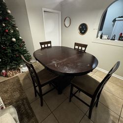 Dining Table Extendable With 4 Chairs