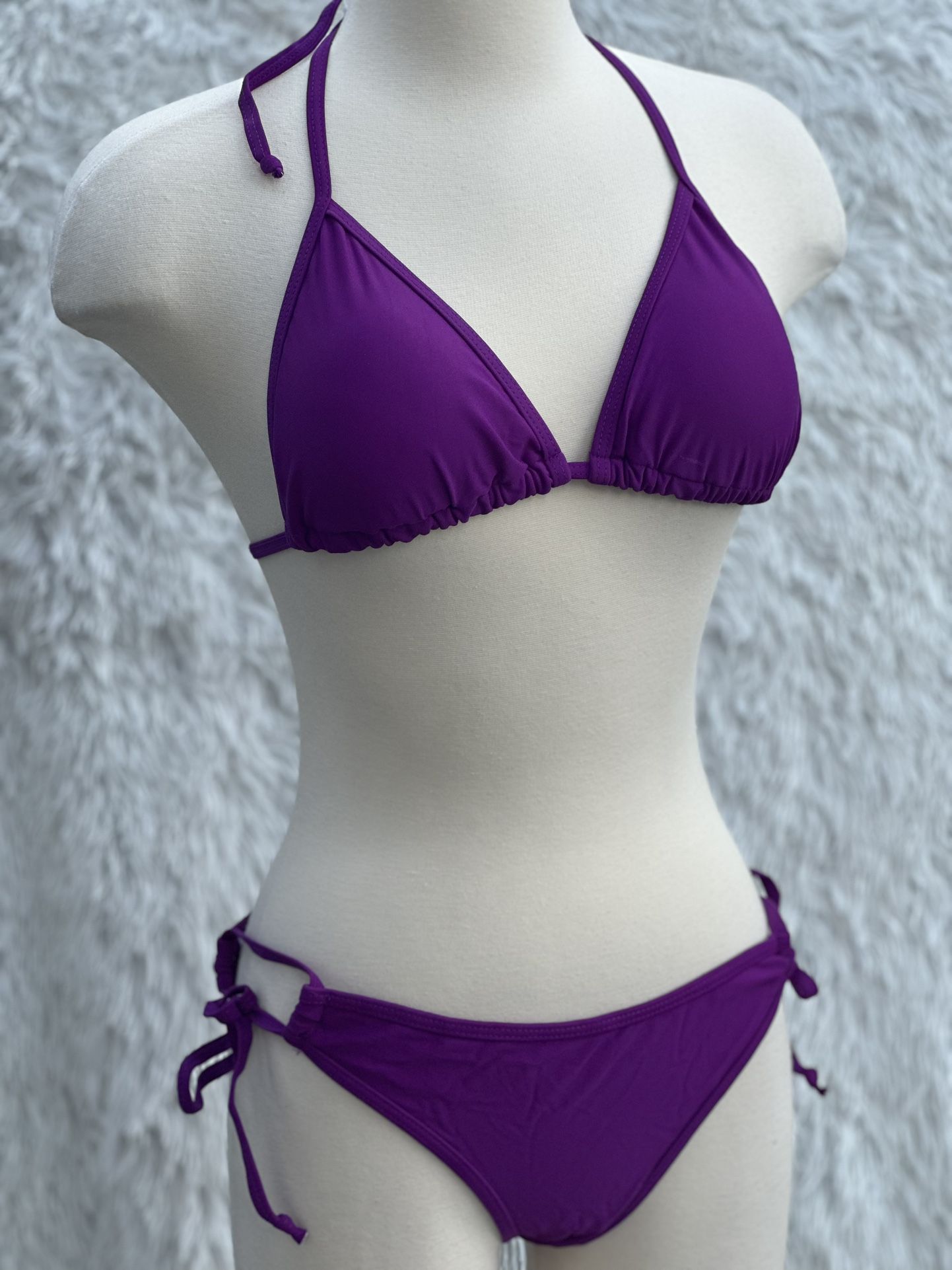 New Purple Triangle Bikini Set in size small 