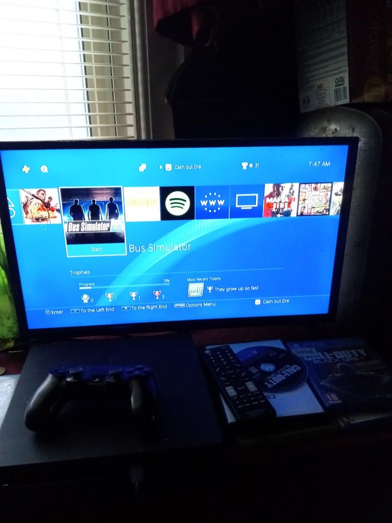 150.00 IF BUY TODAY !!!!Sony PlayStation 4 Slim Console 500GB - Black With 8 Games!!!!!