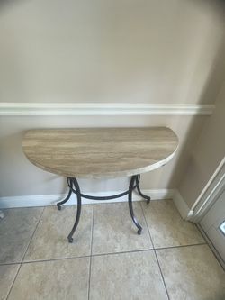 Corner Table Marble Top