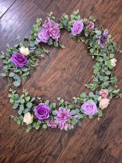 Beutiful Lilac flower garland 4ft long
