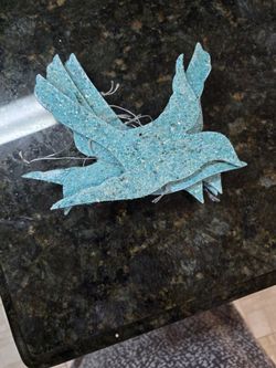 Bird Ornaments Teal 
