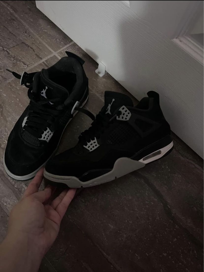 jordan 4s black canvas