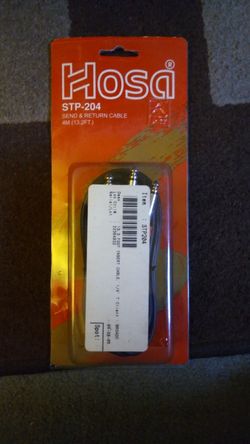 Hosa STP-204 Send And Return Cable 4M 1/4" stereo phone plug To Two 1/4" mono phone plugs FX Loop Matchless Amplfier