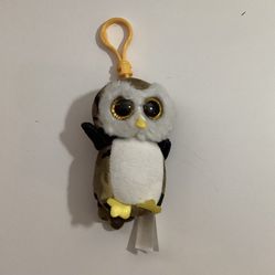 Ty Camo Owl Plush Clip On
