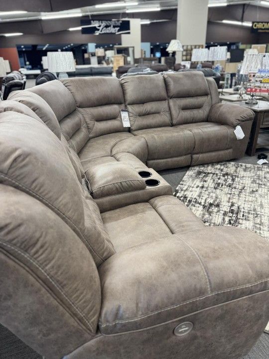 Power Reclining Sectional Couch Set 🌟 Fast Delivery 🚚⭐$39 Down Payment with Financing ⭐ 90 Days same as cash