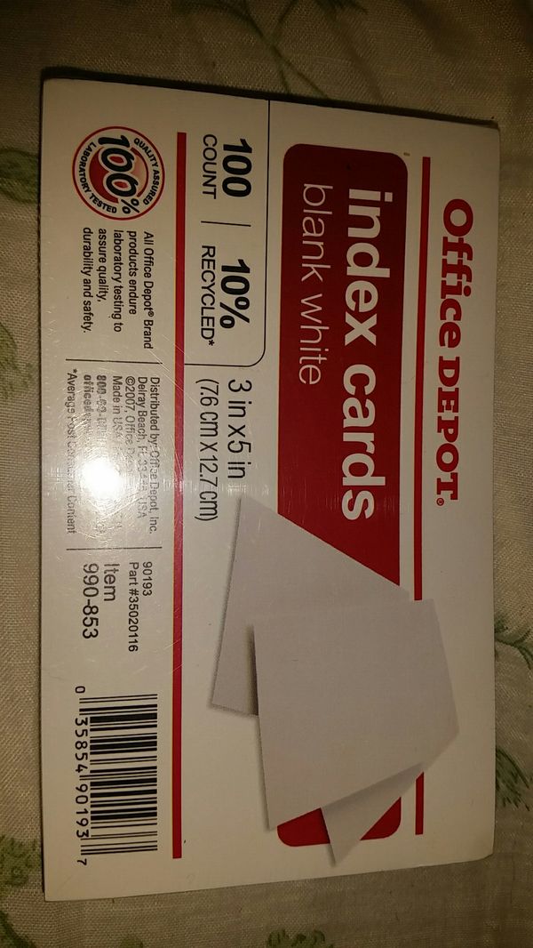 Office Depot Blank Index Cards For In Washington Dc Offerup Office Depot Blank Index Cards Washington Dc