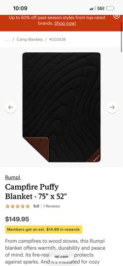 REI Rumpl Fleece Puffy Camping Blankets