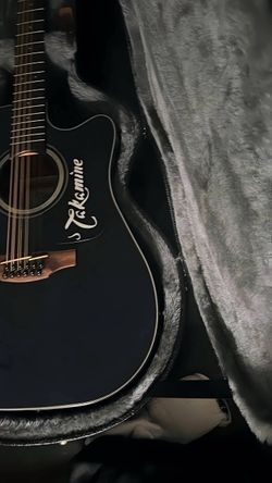 Takamine Black Acoustic-Electric Cutaway Guitar