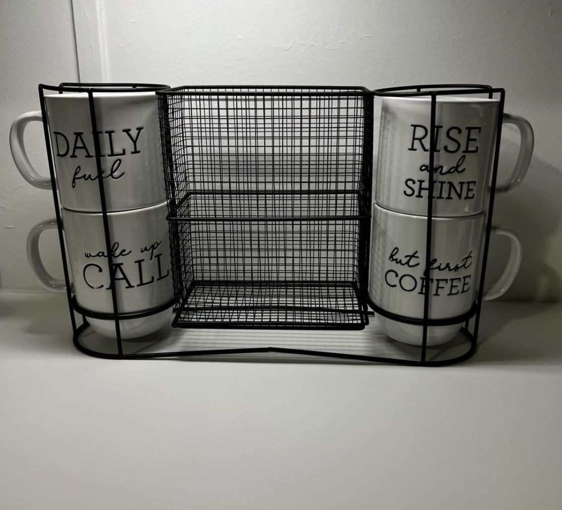 Mugs Coffee Pod Storage Rack Combo Coffee Time