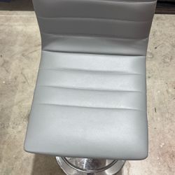 2 Modern Adjustable Bar Stool / Counter Stool – Grey