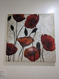 Big canvas painting flowers beautiful asking $50 cash must pick up Broadway and apache buckeye az