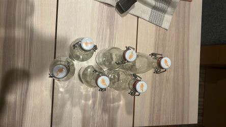Set of 6 Le Parfait Swing Top Glass Bottles