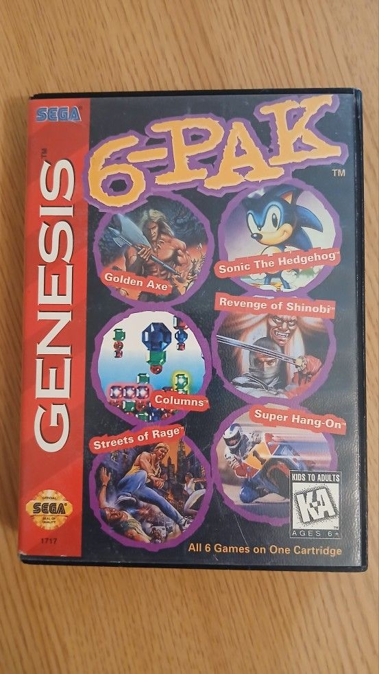 6-Pak Sega Genesis Game
