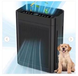 3000 sq. ft. Black HEPA Personal Room Air Purifier with Smart Controls and Whisper-Quiet, Air Quality Monitoring