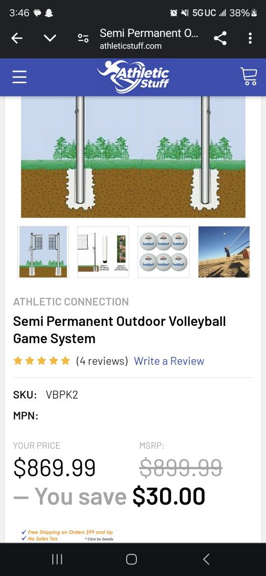 Regulation-Sized Semi-Permanent Super High Quality Outdoor Volleyball Net with Steel Ground Sleeves