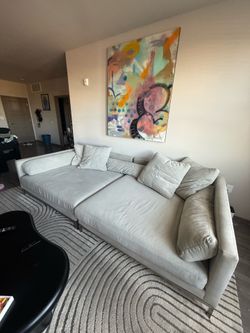 Zgallerie Ventura Extra Deep Sofa(Light Gray)
