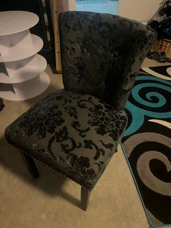 Damask Accent chair black