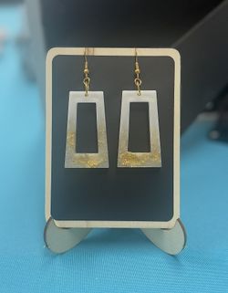 White Gold Ombré Earrings