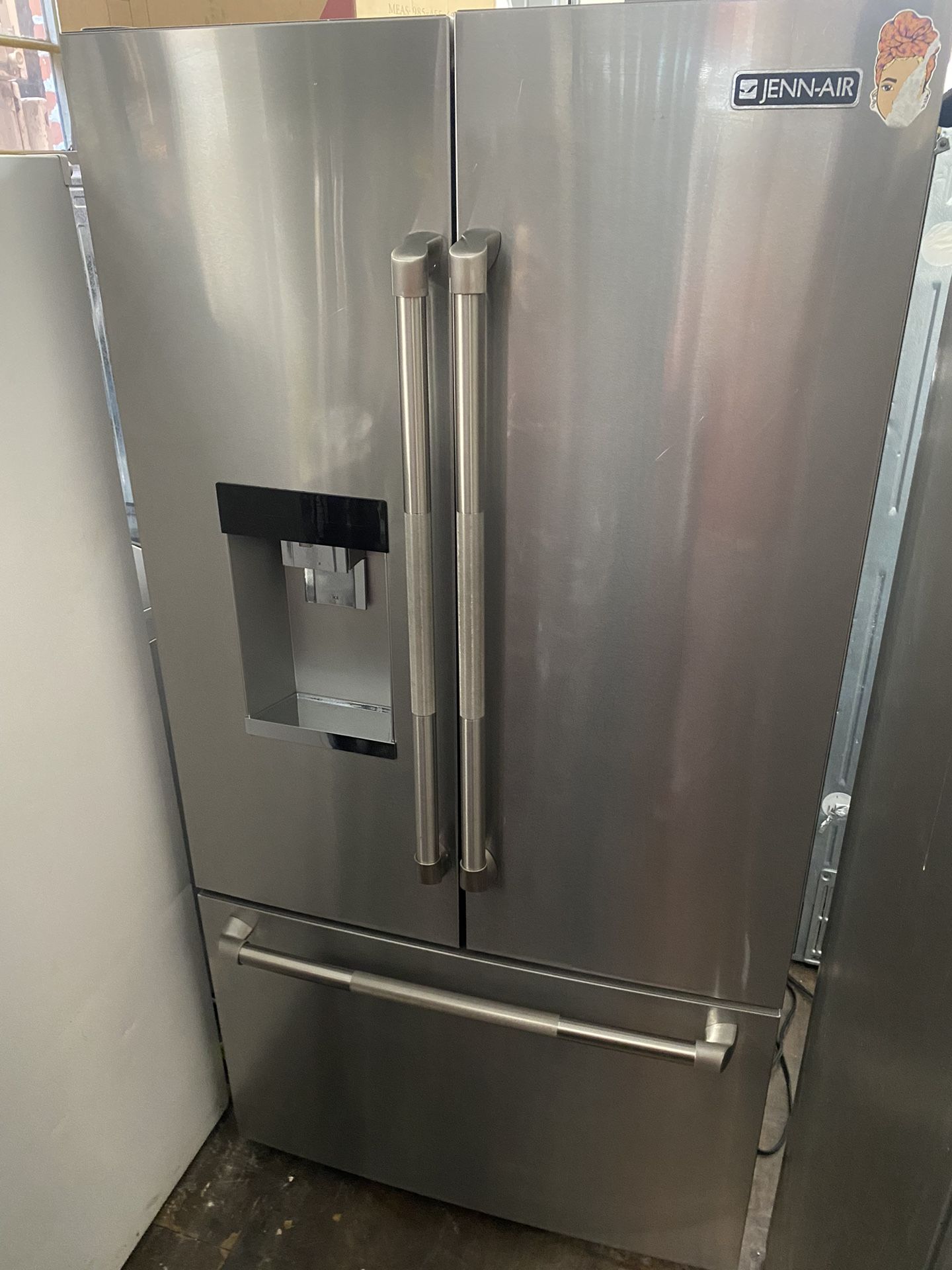 Jenn Air French Doors Refrigerator Counter Depth Stainless Steel Refrigerator