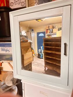 Wooden medicine cabinet
