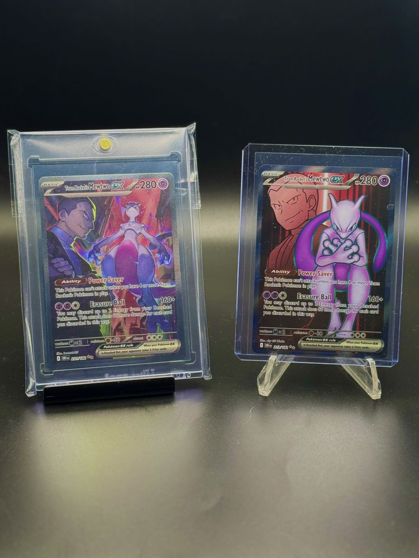 💥💥Team Rocket's Mewtwo Ex 231/182 / Special Illustration Rare And Team Rockets Mewtwo Ex 213/182 / Ultra Rare💥💥