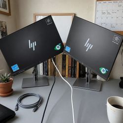 22" HP Frameless Rotating Monitors