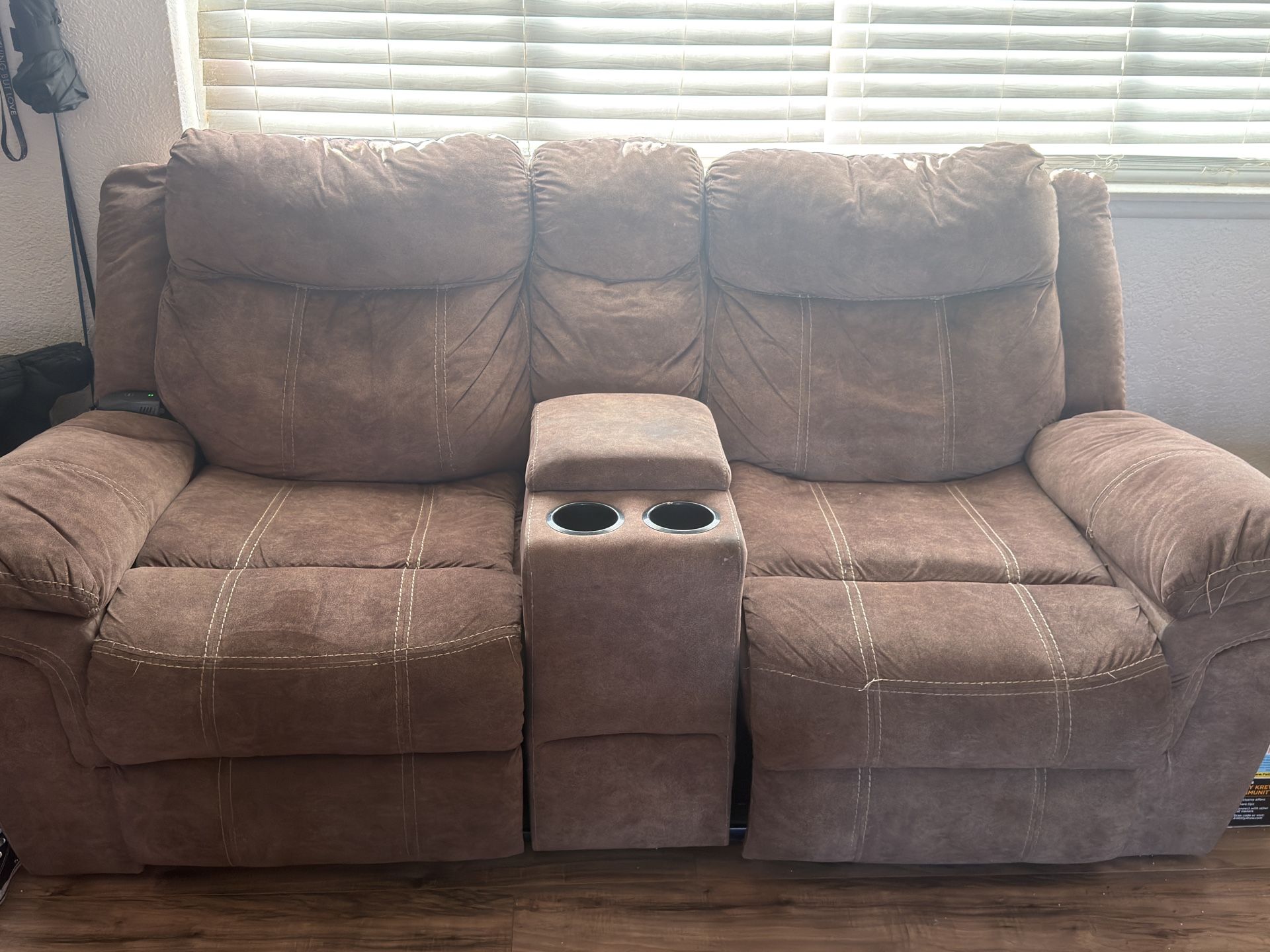 2 Theater Style Reclining Couches