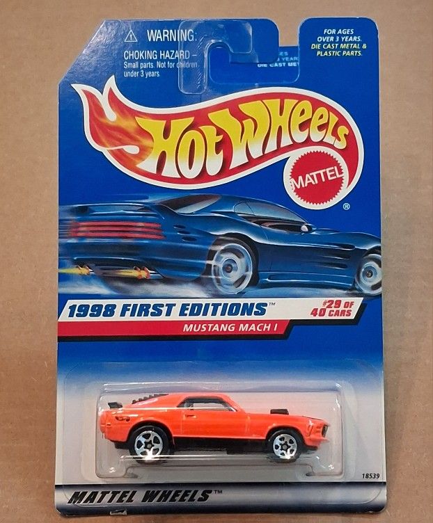 1998 Hot Wheels First Edition Mustang Mach 1, Orange Variantion