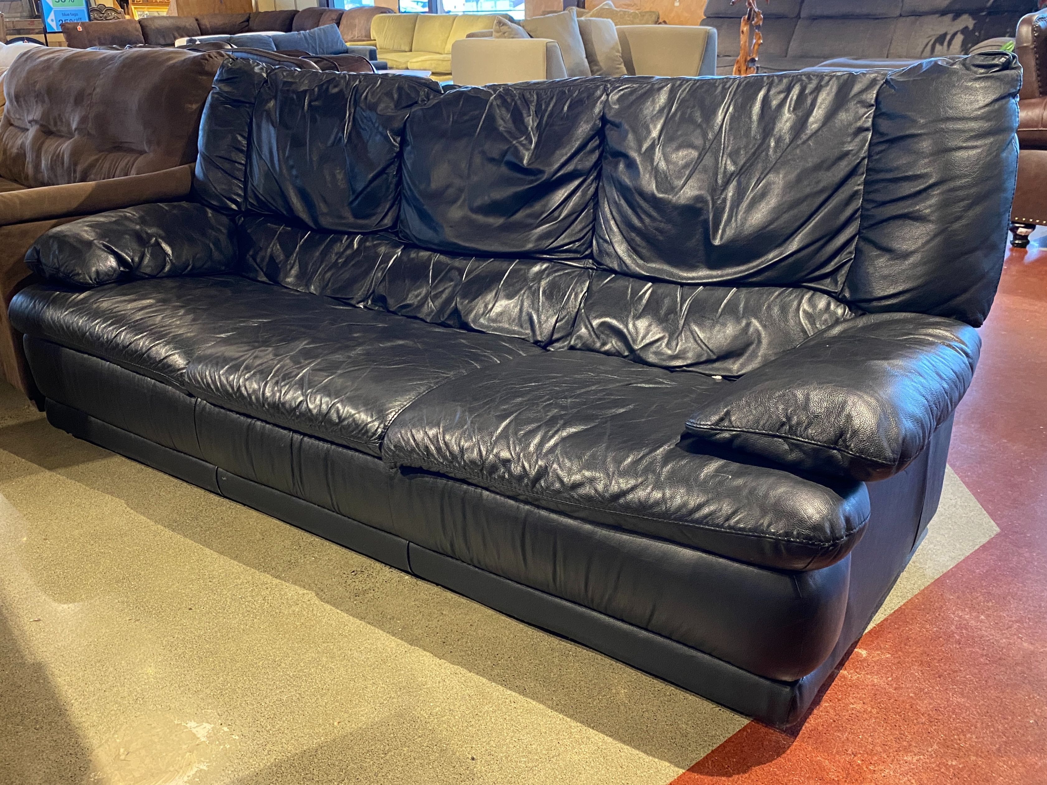 Casual Black 3-Seater Sofa