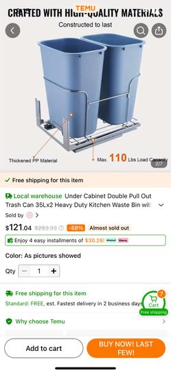 Under Sink Pull Out Trash Can Kit