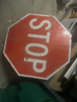 Stop Sign 30x30 Authentic Vintage Sign