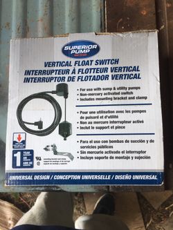 Float switch for sump pump